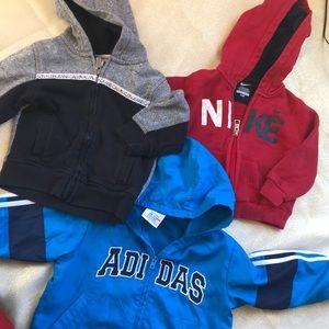 (3)12 month zip up sweater